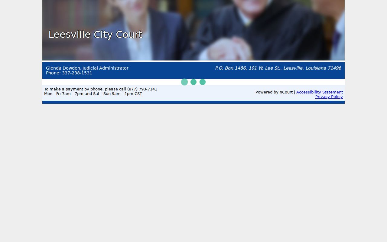 Leesville court docket payment route through NCourt