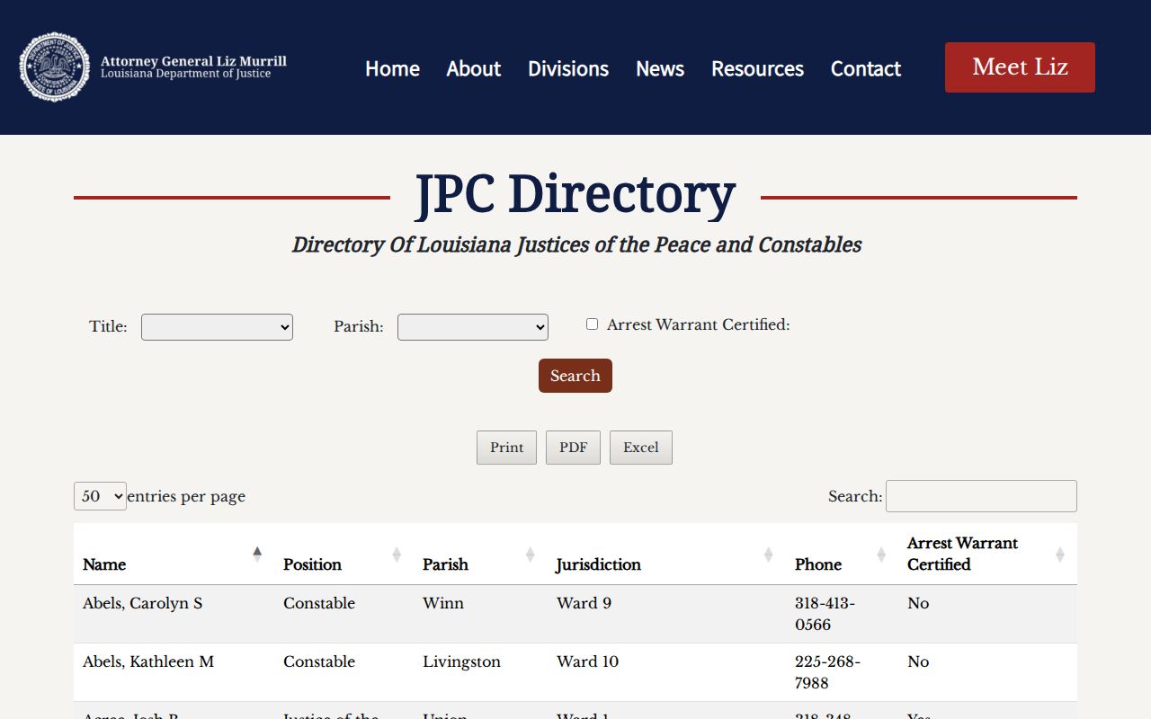 New Llano court docket route through Louisiana justice court directory