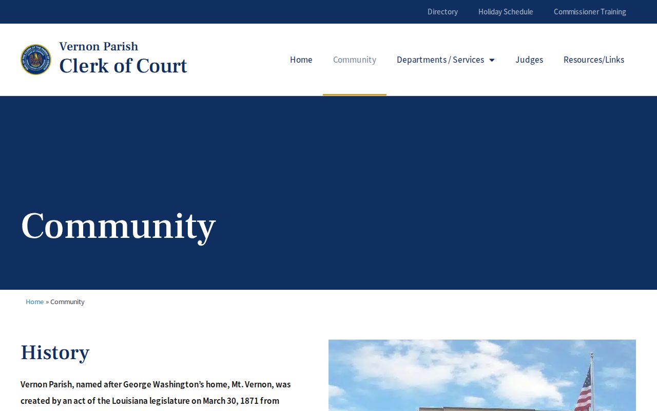 Vernon Parish court docket community and courthouse records context